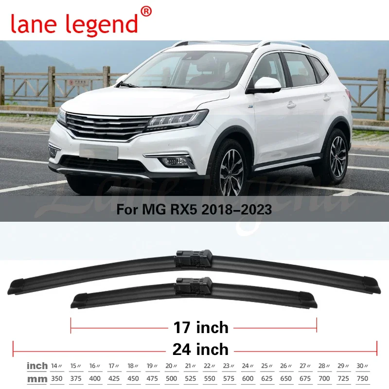 2x For MG RX5 2018-2023 2020 2021 2022 Front Wiper Blade Brushes Frameless Rubber Car Accessories Replacement Parts High Quality