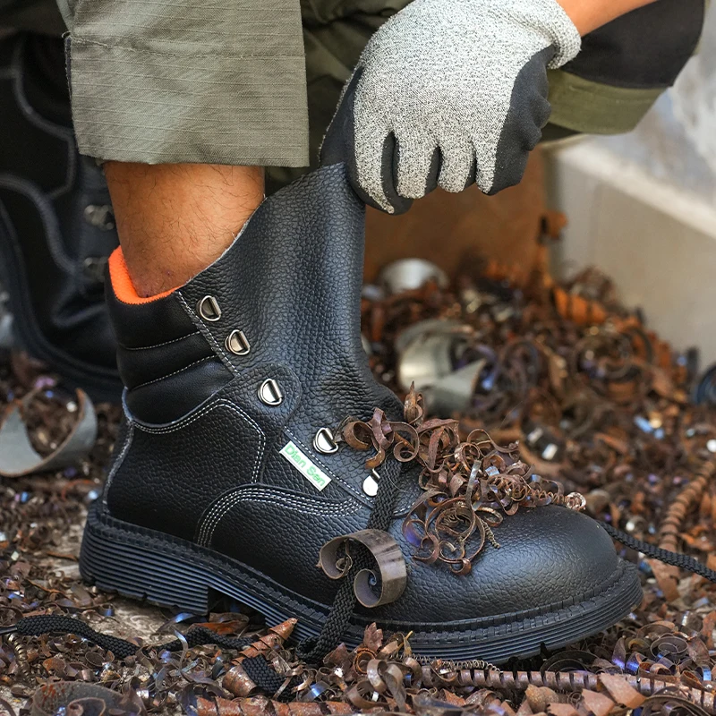 

Waterproof Safety Shoes Anti-smash Protect Indestructible Safety Boots Work Shoes Steel Toe Men Puncture-protective Work Boots