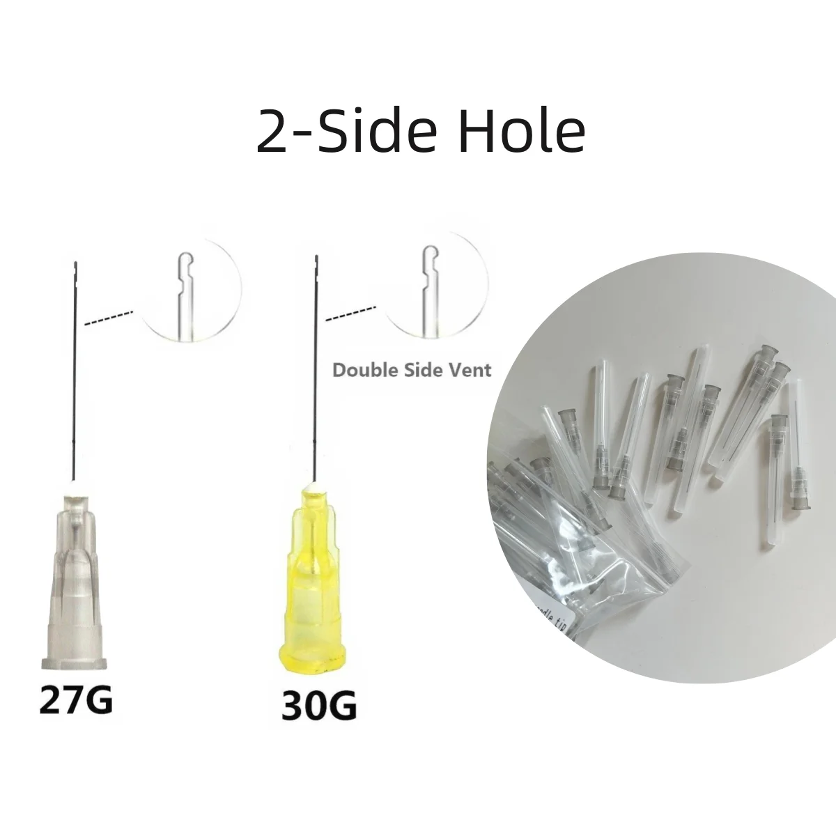 

Dental Endo Irrigation Tips Irrigator Root Flushing Syringe Tip 2-Side Hole