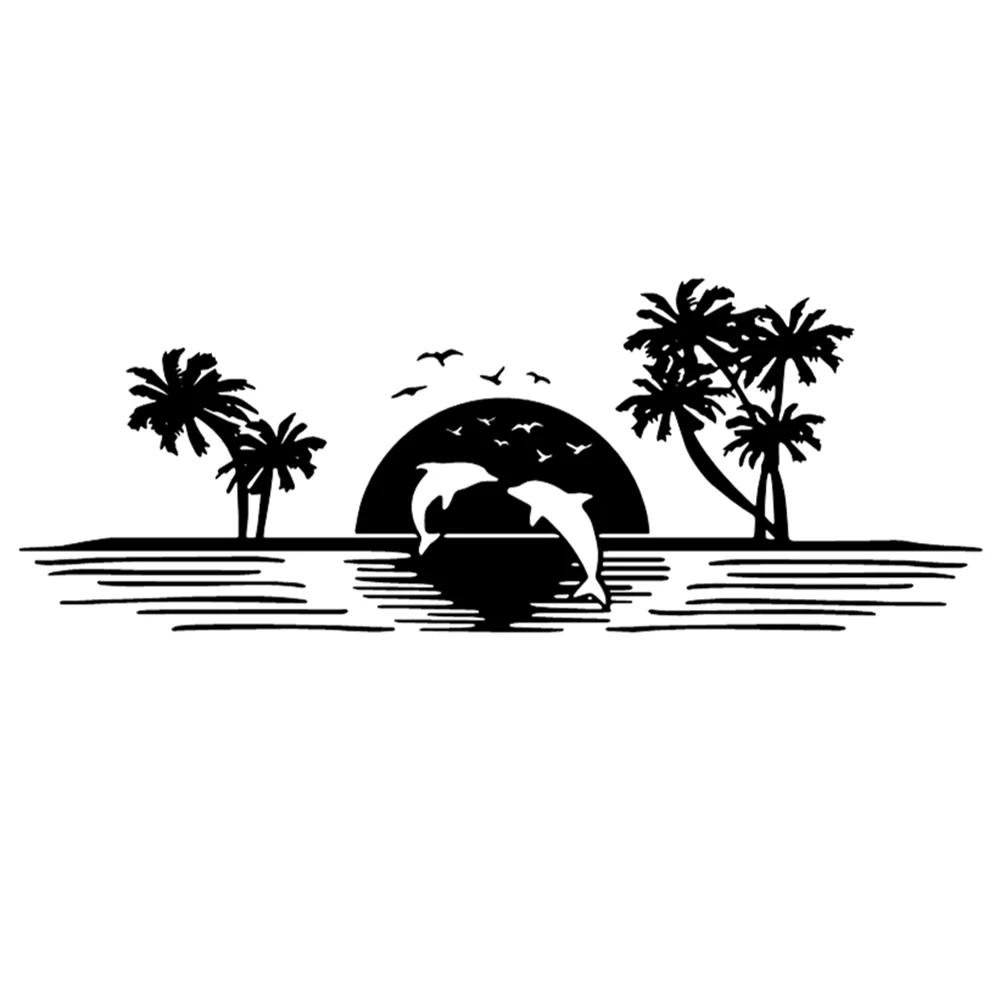 

Van Camper Horsebox Caravan RV Cargo Graphics Dolphins Swimming Styling Decor Decal Auto Tuning Accessories Car Stickers