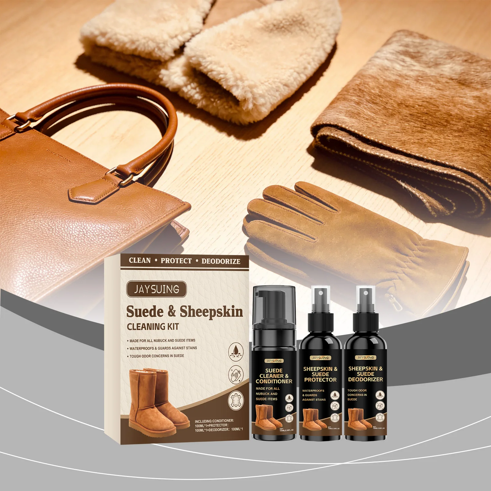 Shoe Care Set, Suitable For Suede And Nubuck Leather, Provides Gentle Cleaning And Stain Removal For Daily Shoe And Boot Care