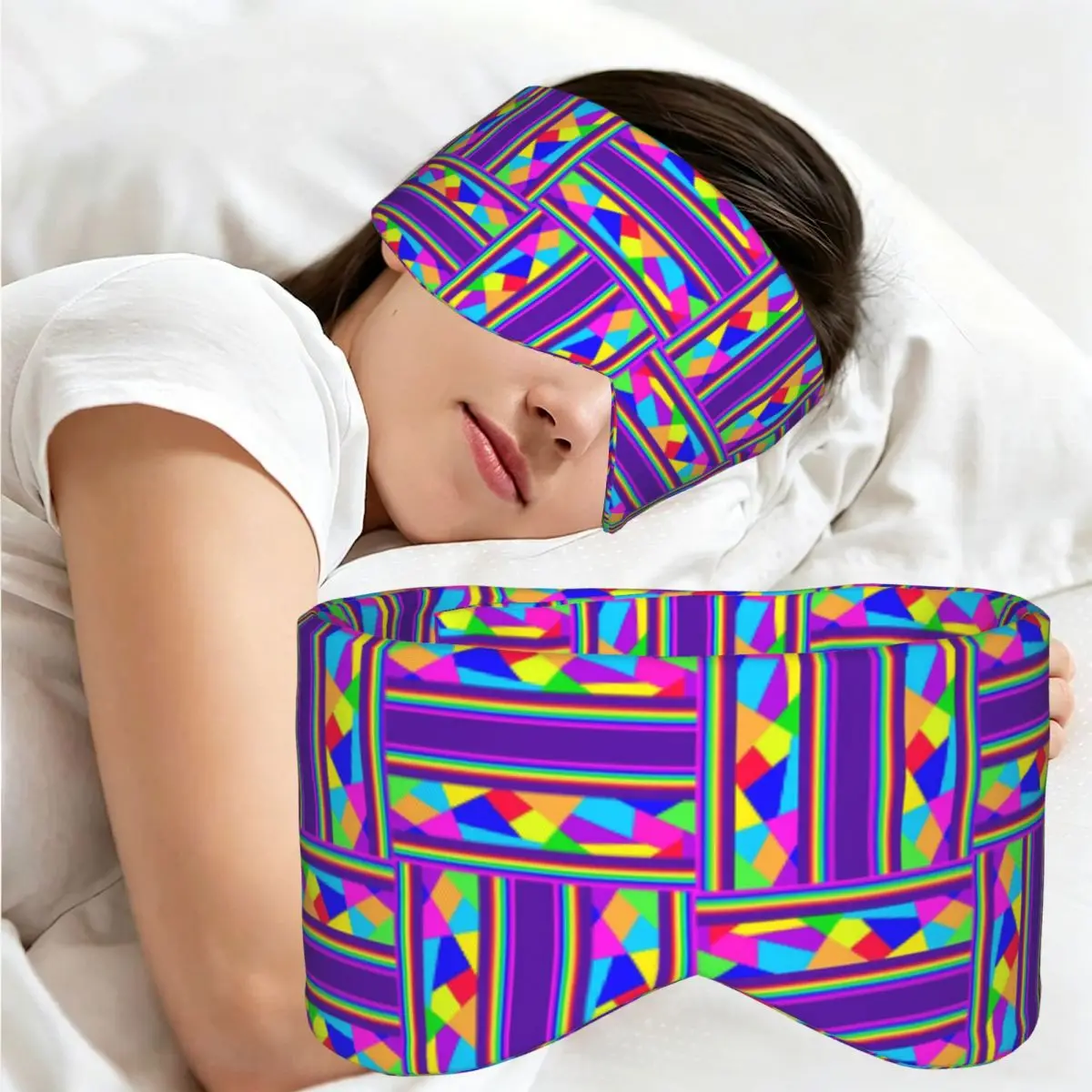 Carnival Shards Mosaics Mardi Gras Masquerade sleep mask Portable Eye Cover for Girls Boys Home Sleeping Party Eyeshade eyepatch