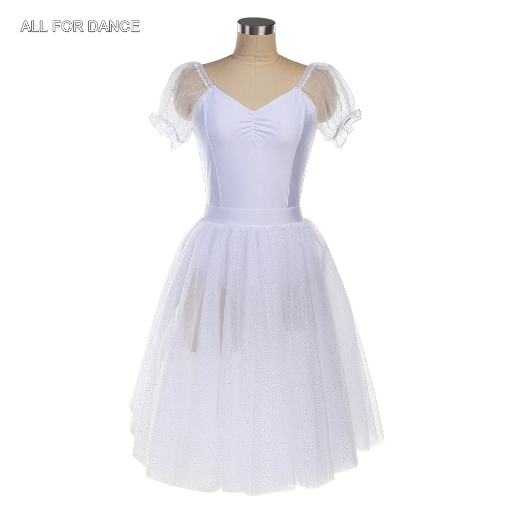 

25151 Новые балетные костюмы белого/розового спандекса, романтическая длинная балетная пачка для девочек и женщин, сценические костюмы, пачка