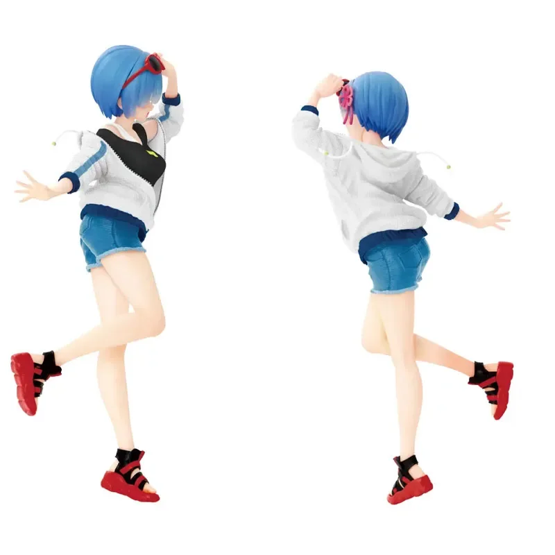 TAITO Genuine Re:Life In A Different World From Zero Rem Summer Casual Clothes Anime Action Figures Toys for Boys Kids Gifts