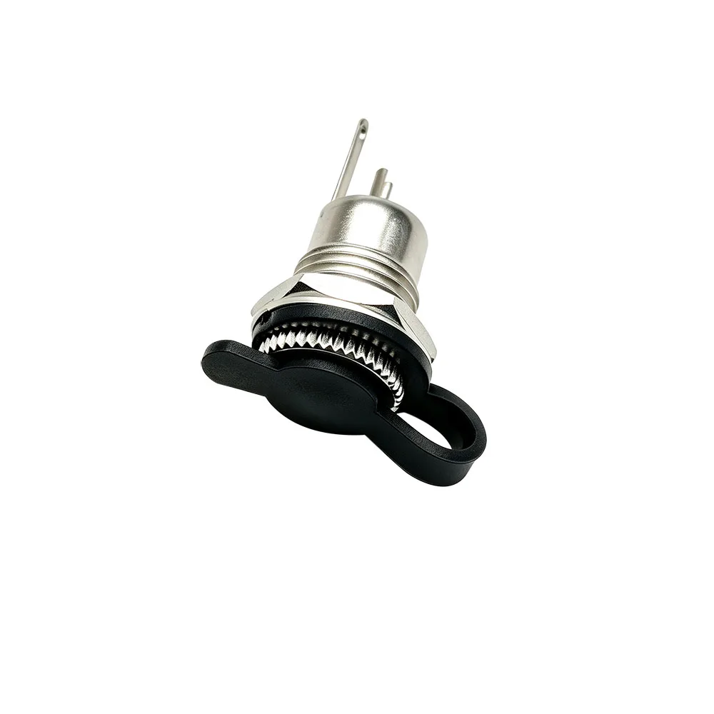 5 Stück DC-099 5,5mm X 2,1mm DC-Stromanschluss mit Gewinde, Buchsenanschluss zur Panelmontage, DC-Buchsenadapter / Wasserdichte Kappe – Detail 3
