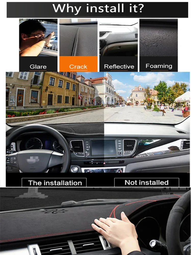 For FAW Besturn M9 Dash Mat Dashmat Dashboard Cover Instrument Panel Sunscreen Pad Ornaments