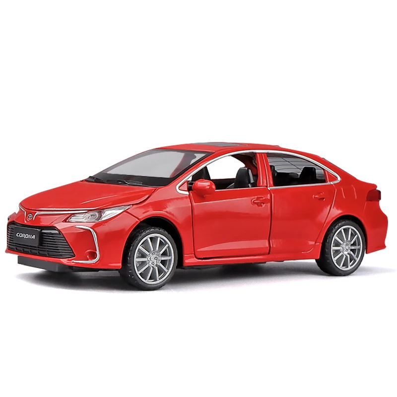 1:32 Toyota Corolla Scale Simulation Alloy Die-casting Model Sound And Light Pull Back Toys Cars Children\'s