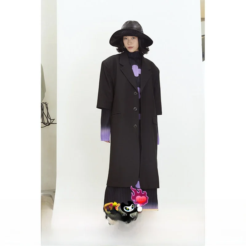 

Пальто-ветровка QSC Original Design с длинными рукавами, свободного кроя, с подплечниками, повседневное, для отдыха