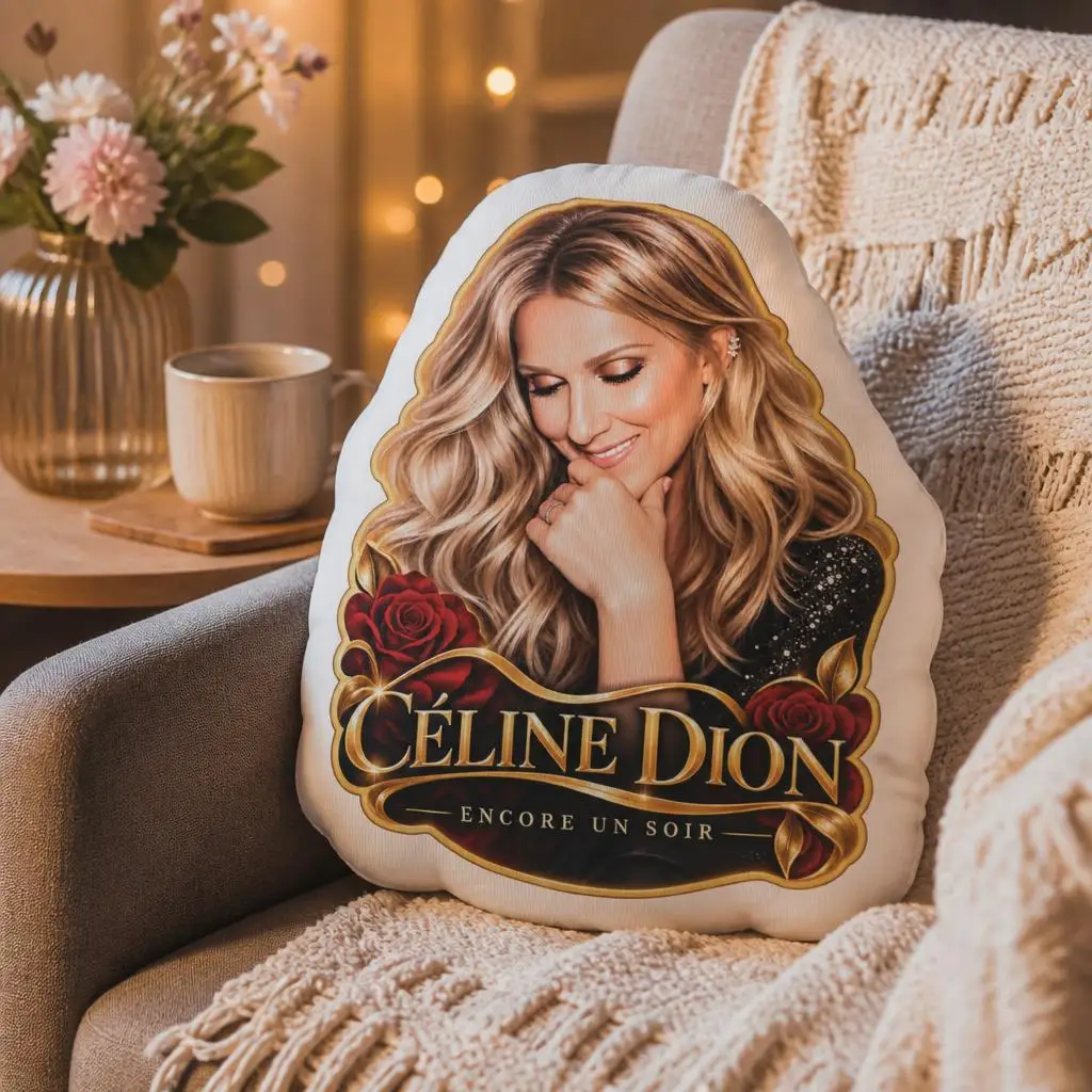 Celine Dion Vintage (1) Shaped Pillow Cushion Irregular Stuffed Throw Pillow for Sofa Home Decoration Gift
