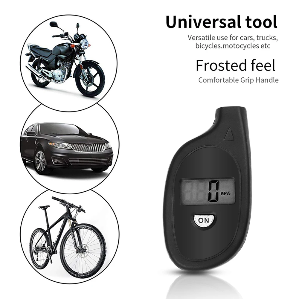 Mini LCD Digital Tire Pressure Gauge TPMS Tools Car Bike Motor Tyre Pressure Tester Air Pressure checker adapter with Keychain