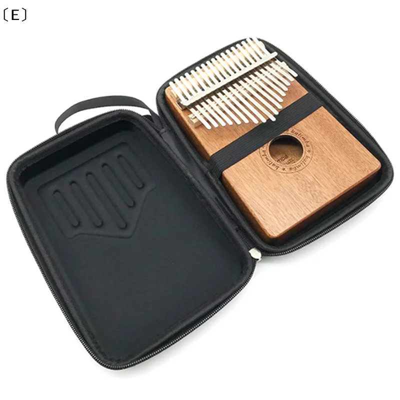 〔E〕Kalimba de 17 tonos con teclas gruesas, estuche de almacenamiento para instrumento Kalimba, caja musical Kalimba〔Winter5〕