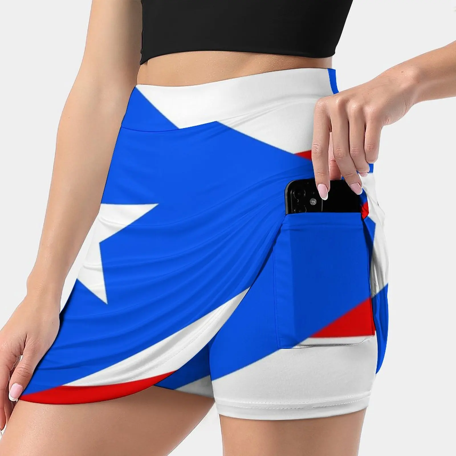 Puerto Rico Korean Fashion Skirt Summer Skirts For Women Light Proof Trouser Skirt Puerto Rico Puerto Rico Flag Flag Of Puerto