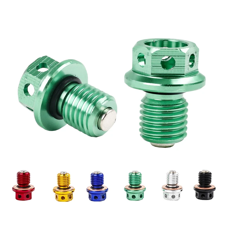 Motorcycle CNC M12xP1.5 Magnetic Oil Drain Plug Bolt Screw For KTM HUSQVARNA Yamaha Honda Suzuki Kawasaki Motorcross Dirt Bike