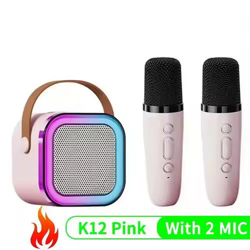 K12 Wireless Bluetooth Speaker with 2 Microphone RGB Portable Music Player Karaoke Machine for  Family Singing Children's Gifts - Image 10