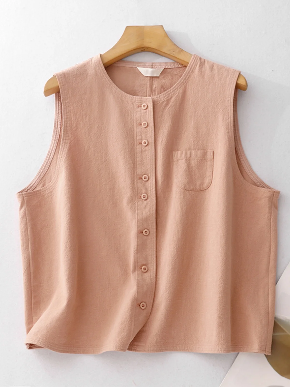 

Ретро японский круглый жилет Ne, женский весенне-летний многослойный жилет с накладками на плечах, художественный антивозрастной топ