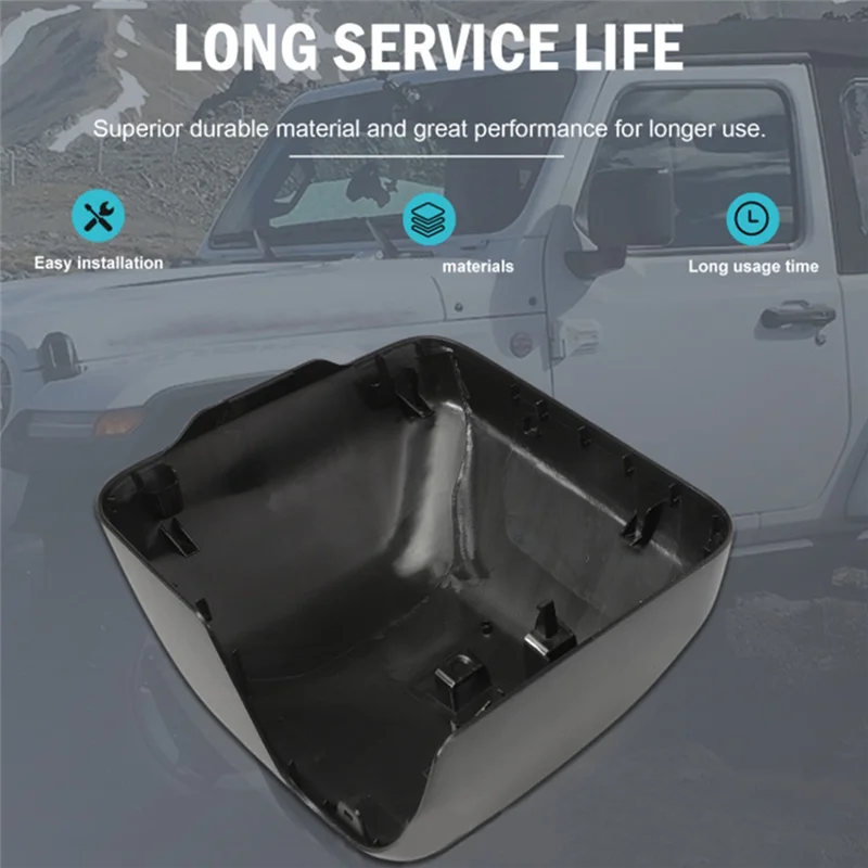 A80X-الجانب الأيسر مرآة الرؤية الخلفية غطاء مرآة غطاء الكسوة ل جيب رانجلر JL 2018-2023 68361961AA 68361960AA