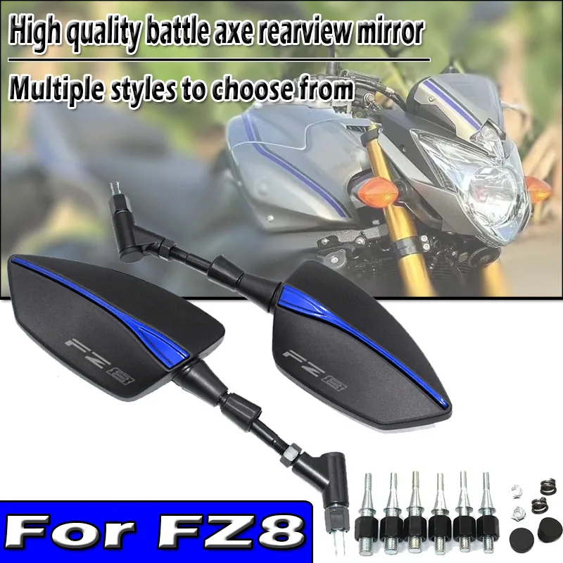 

For FZ8 FZ 8 FAZER 2010-2014 2013 2012 2011 8/10mm Universal Adjustabale Rearview Rear View Mirrors Side Mirror