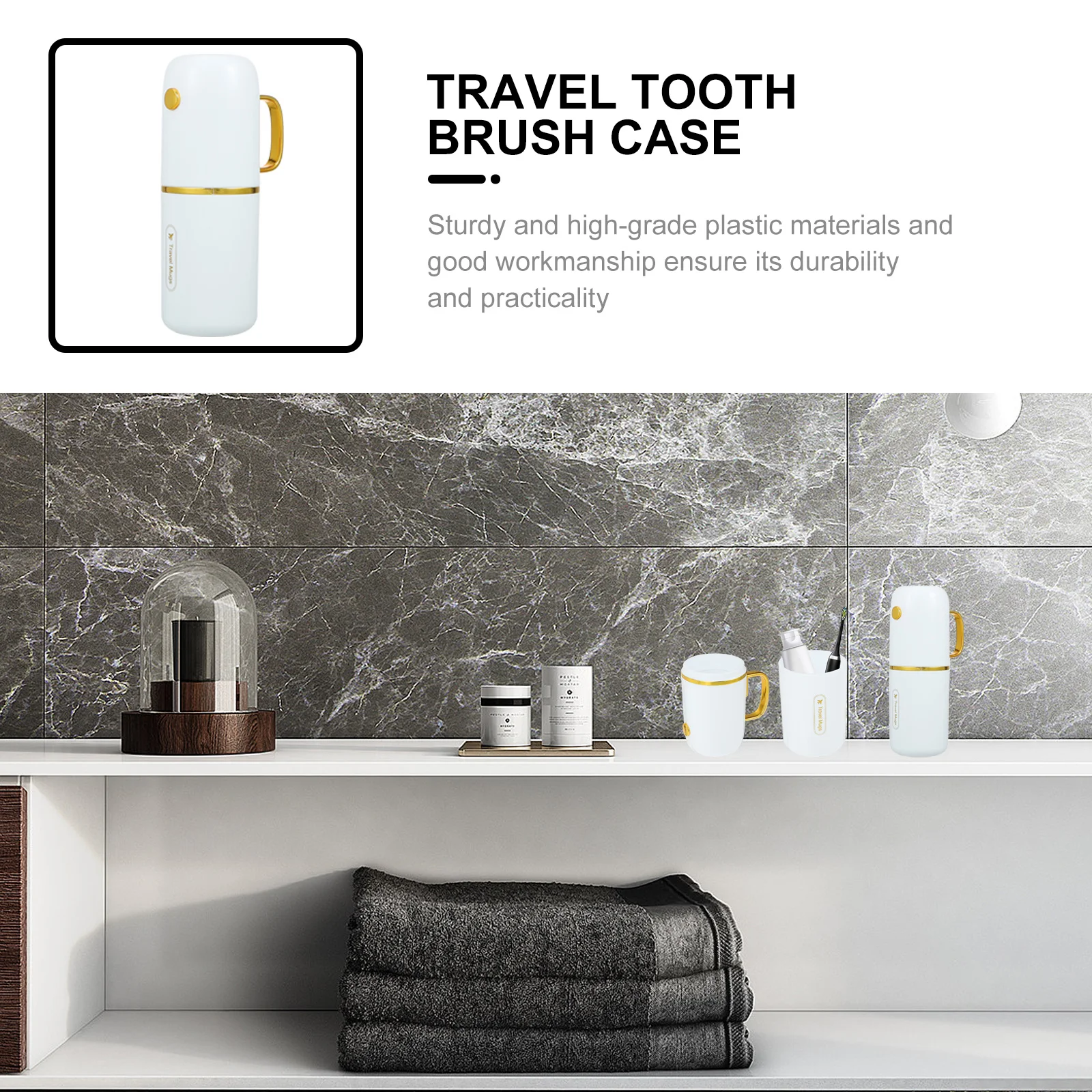 

Toothbrush Holder Travel Case High-Grade Plastic Portable Design Ideal for Hiking Leisure Travel Home and Hotel Daily Use