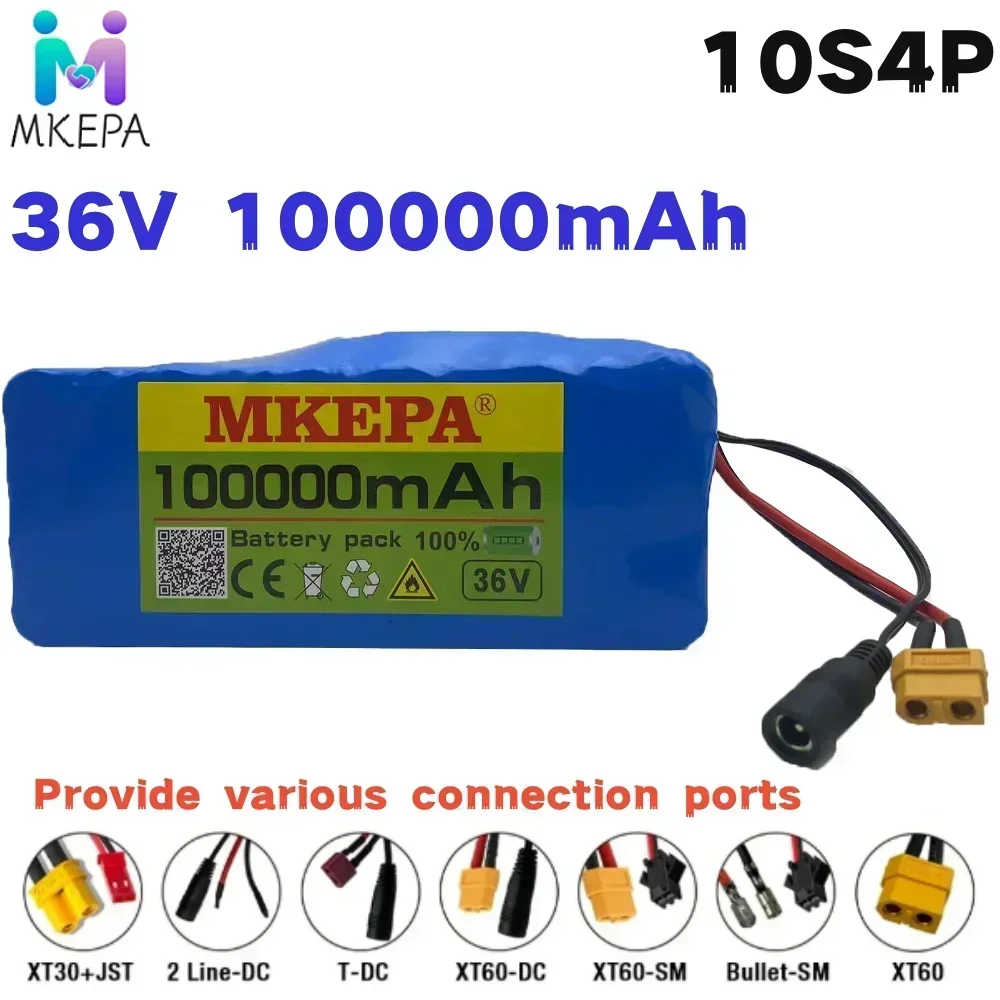 10S4P Electric Scooter 100000mAh 36v Lithium Battery 18650 battery pack 36V 100Ah Electric Scooter Electric Scooter Battery 36v