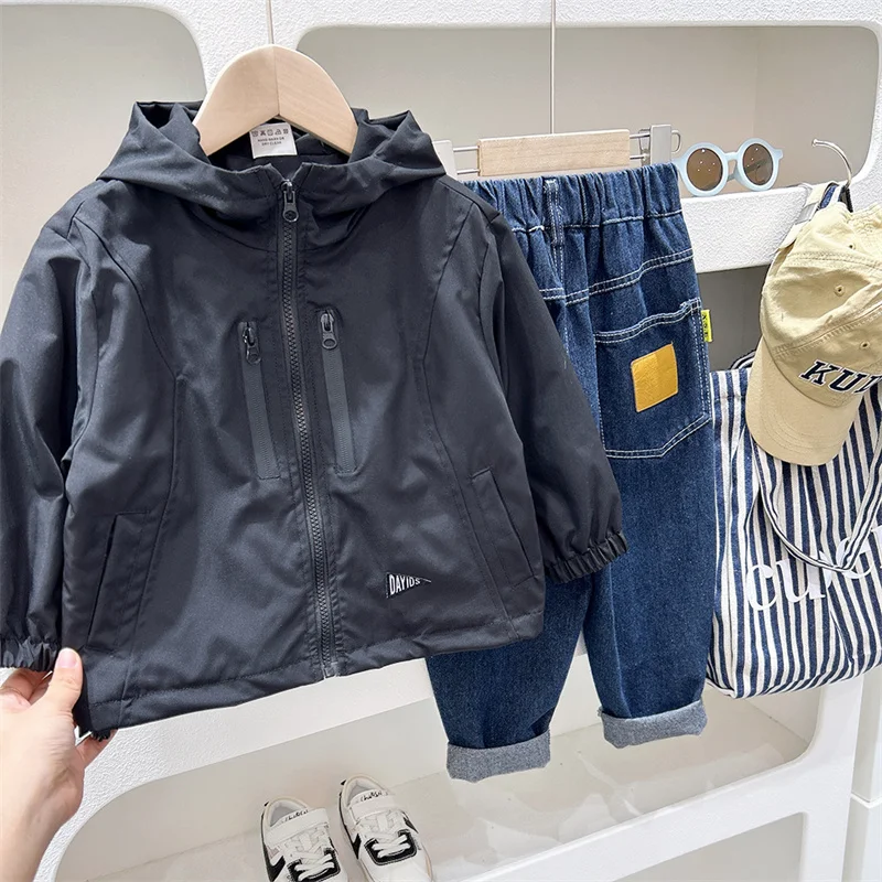 

Boys Coat Overcoat Jacket Windbreak Outerwear 2024 Casual Spring Autumn Cotton High Quality Christmas Gift Children's Clothing