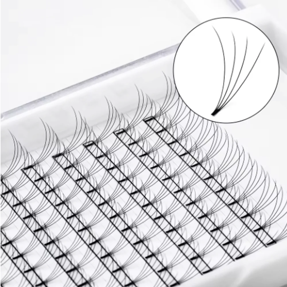 120Fanseyelash Extensions Fabrikant Koreaanse Pbt Vezels 0.07 Cc Curl. 05Mm Korte Stam Voorgemaakte Volume Fans 3d/4d/5d/6d Nieuwe Lash