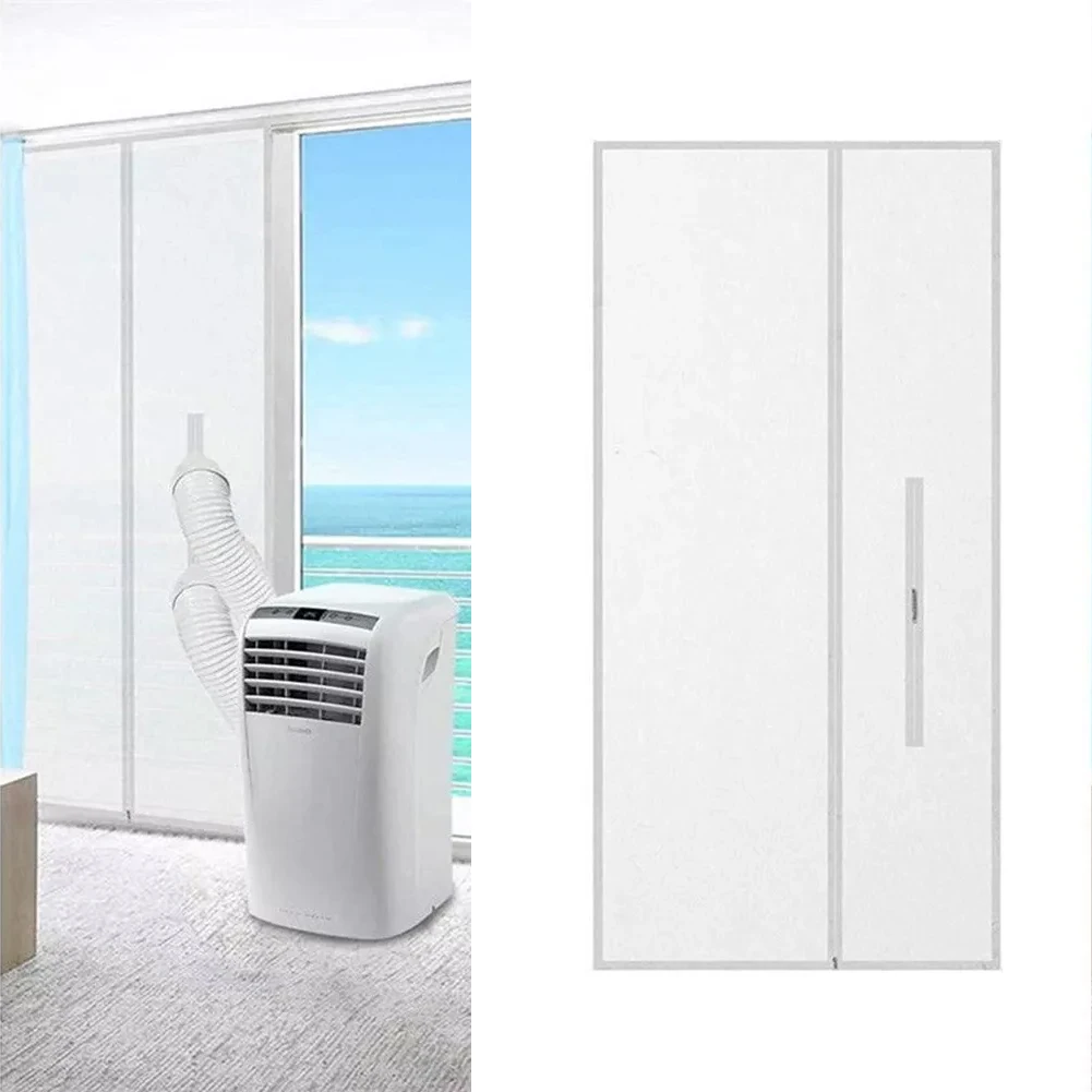 White 210x90cm AC Door Seal For Portable Conditioner And Dryer Balcony Sliding Window Weatherproof Insulation Kit