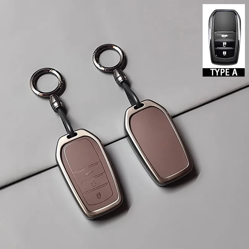 for Toyota Camry RAV4 Highlander Avalon Key Case Cover Fob C-HR Prius Corolla GT86 Altis Land Cruiser Hilux Zinc Alloy Car Auto