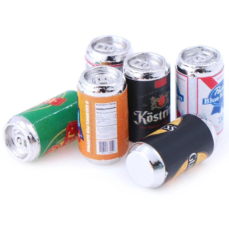 6 pz/set bottiglie di birra Miniature per 1:12 casa delle bambole in miniatura i bambini giocano a giocattoli