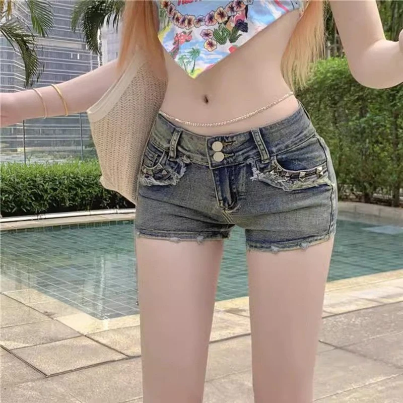 

new summer fashion casual sexy brand female women girls do old Denim Shorts
