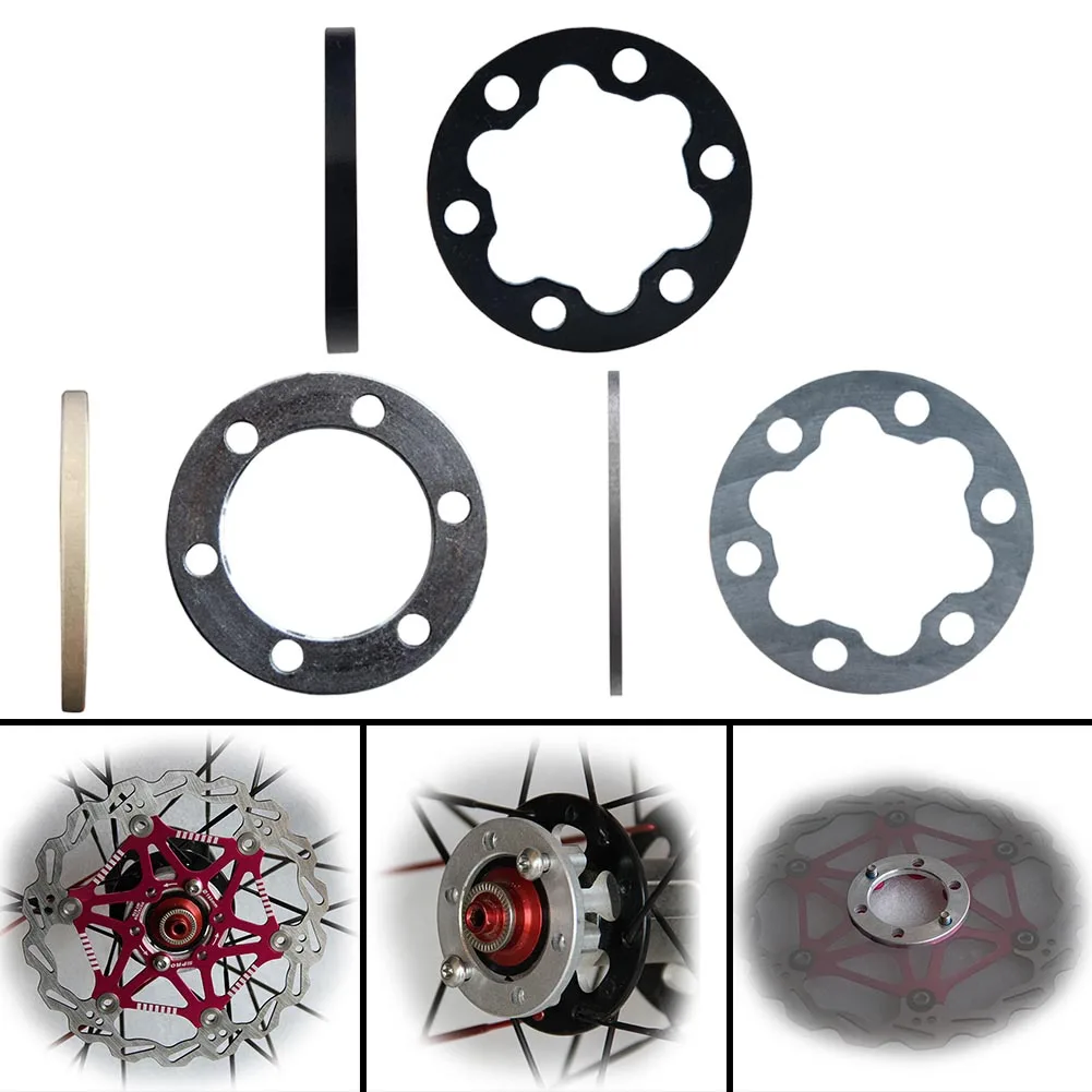 2/4/5mm Electric Bike Scooter Brake Gasket Spacer 6 Holes Disc Washer Wheel E-Scooter E-bike Pads Spacer Bicycle Accessories