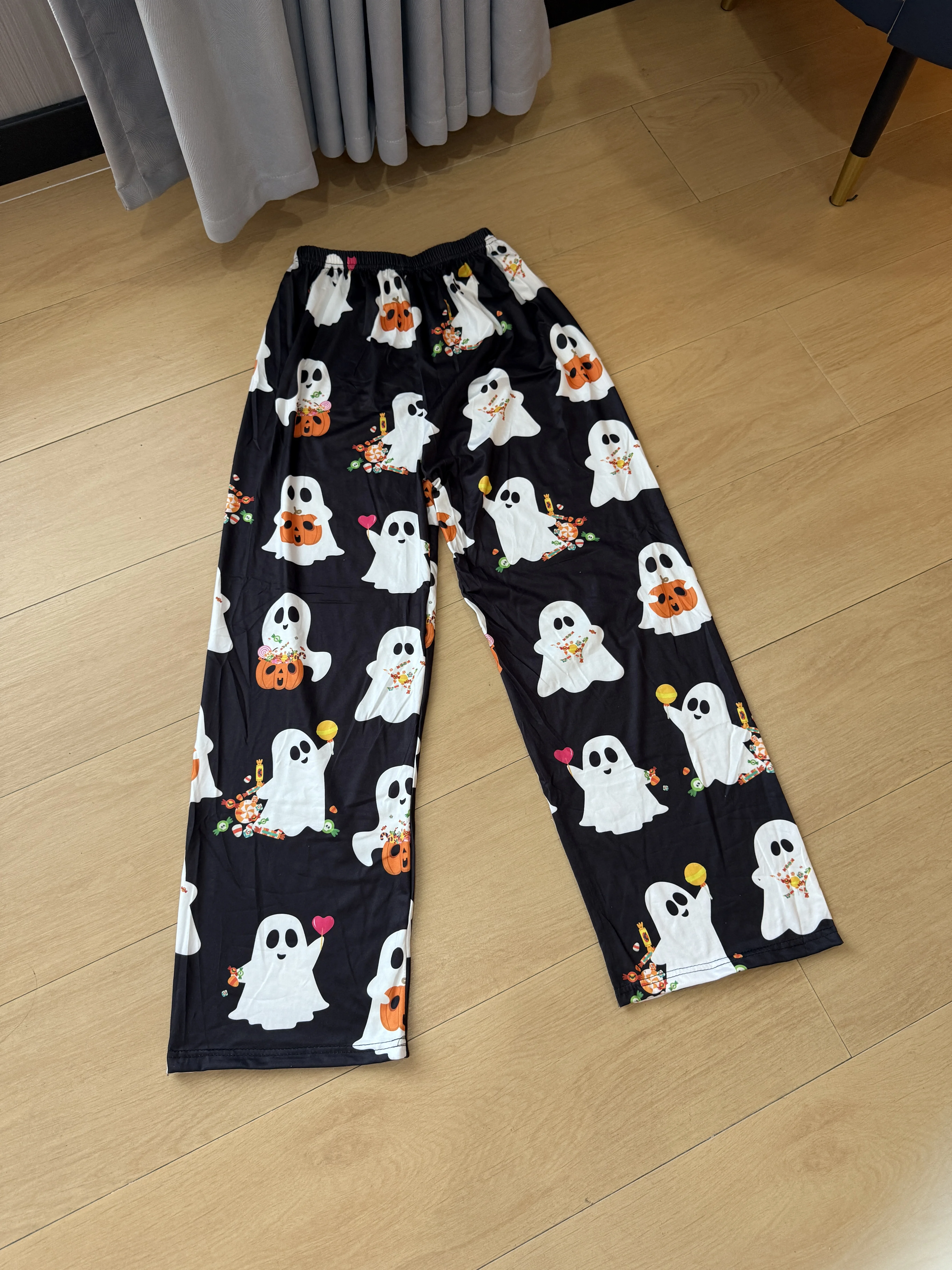 Halloween Hello Kitty Home Pants Cartoon Flannel Pajama Autumn Winter Casual Trousers Loose Pants Ghost Pumpkin Pants Gift view 6