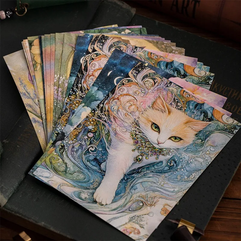 30pcs Star Dream Wonder Collection Series Paper Supplies 6 Styles Dreamy Theme Journal Collage Decoration Paper Cute Decoration