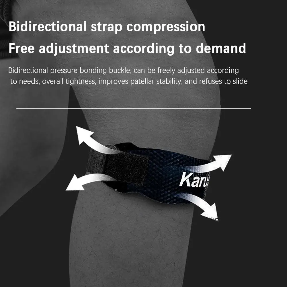 

Knee Patellar Adjustable Tendon Knee Support Strape Shock Absorption Compression Knee Pads For Running Basketball Outdoor S E5Y9