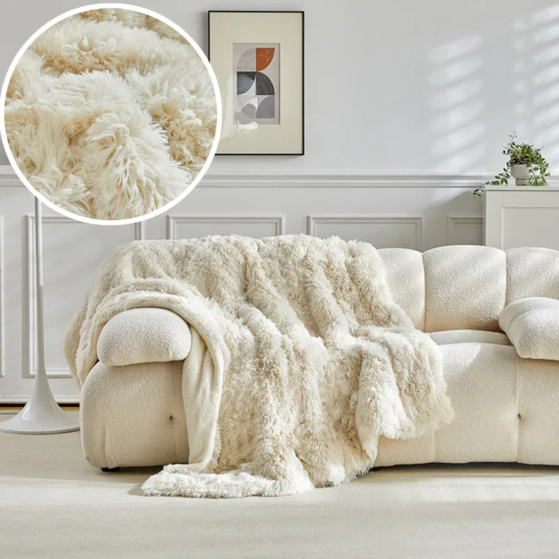 Plush Blanket Double Side Design Sofa Towel Skin-friendly Knee Blanket Soft Plaid Travel Shawl manta High Quality Gifts Blanket