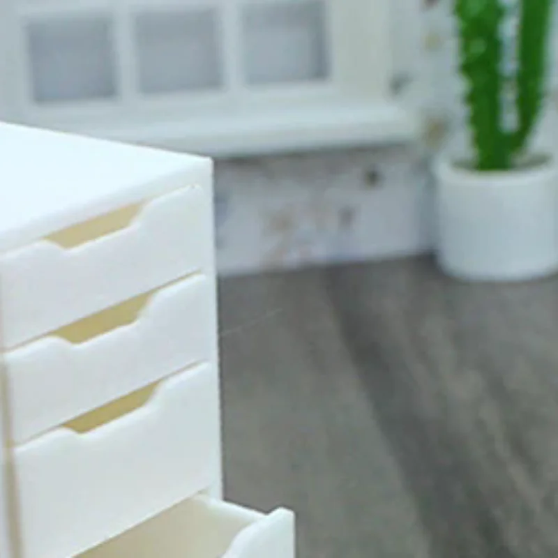 دمية أثاث صغير درج نمط خمسة درج خزانة السرير الجدول خزانة الرف خزانة نموذج دمية الأثاث اللعب #1