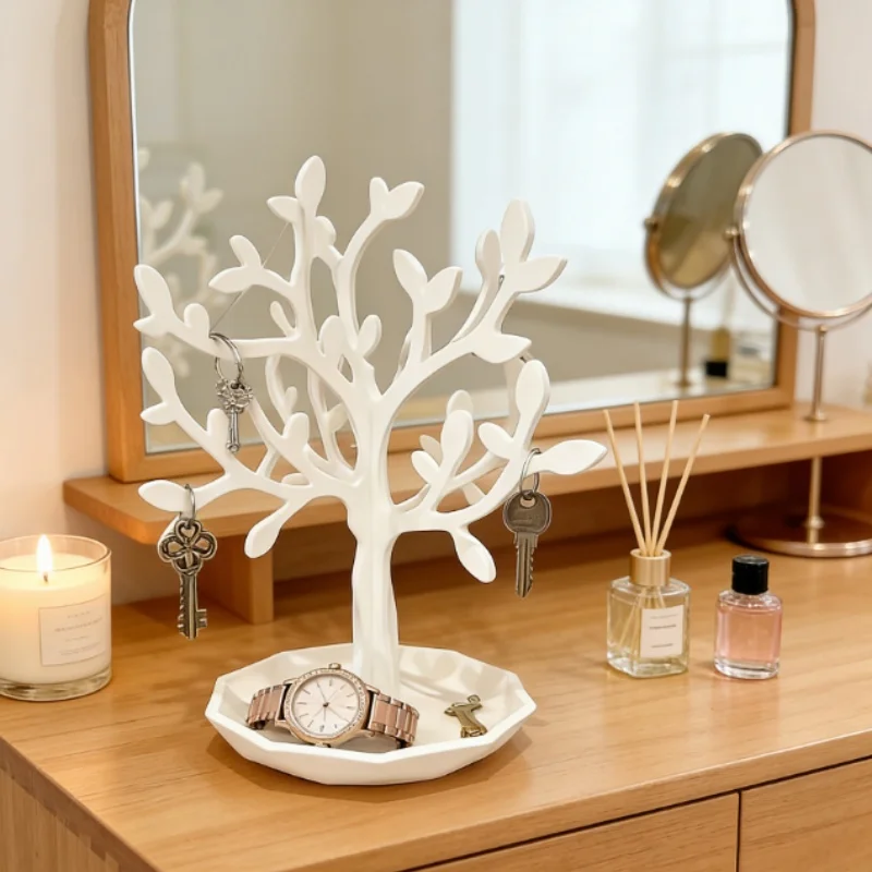 1Pcs Tree‑Shaped Jewelry Rack Stand Jewelry Tray Earrings Necklaces Rings Bracelet Watch Display Organizer Storage Holder Gifts view 2