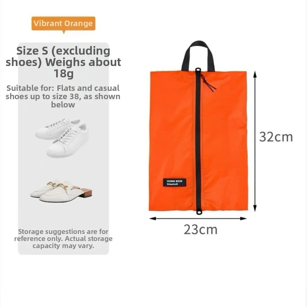 Portable Clothing Packaging Bag Multifunctional Silicone-coated Luggage Storage Bag Yellow Orange Ultra-light Weight