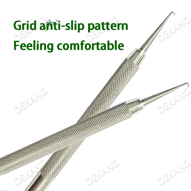 إبرة حب الشباب ذات الخطاف المنحني، إبرة كيرين هوك للرؤوس السوداء، قطف حب الشباب، المسام المغلقة، حبيبات الدهون، إبرة متخصصة