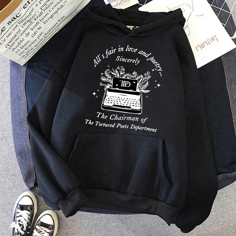 The Tortured Poets Department Album Hoodies TTPD Hip Hop Harajuku Sweatshirt Streetwear Women Men Mange Casual Pullovers Clothes