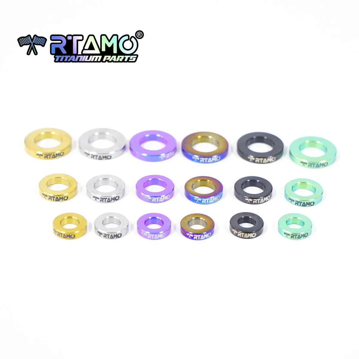 AliExpress RTAMO Titanium Spacer Washer M6 M8 M10 Exhaust Gasket, Thickened Washer for Pump on Caliper Motorcycle Bike Conversion (1pc)