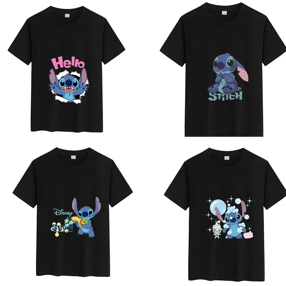 Summer Short Sleeve Cotton Children T-Shirt Cute Cartoon Anime Stitch Printed Tshirt Kid Boy Girl Clothing Fashion Baby Tee Top