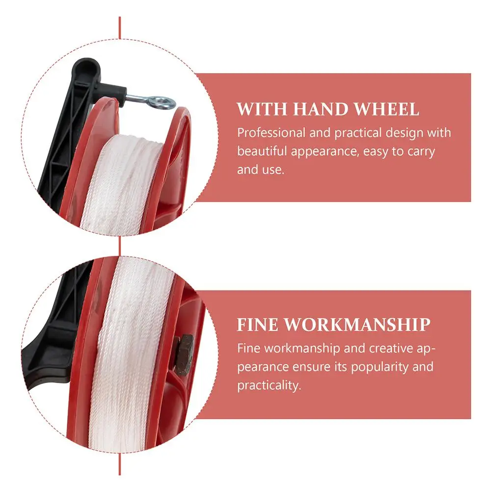 Accesorios 2 uds. Línea enrolladora para niños, carrete de PP compacto, ligero, práctico, playa, parque, césped, vacaciones, carrete, cuerda para cometa