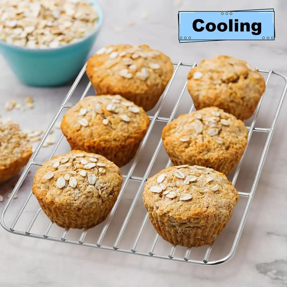 New Stainless Steel Cooling Rack Dense Wires Easy to Clean BBQ Rack Smooth Edge Grill Rack Grilling