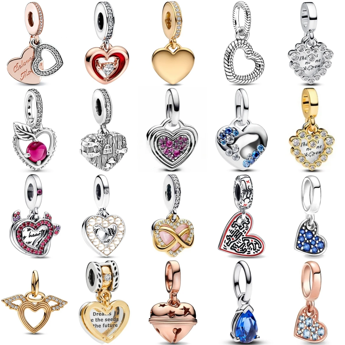 

New Fashion 925 Sterling Silver Apple Pearl Love Charm Bead Pandent Fit Original Bracelet Accessories DIY Women Jewelry