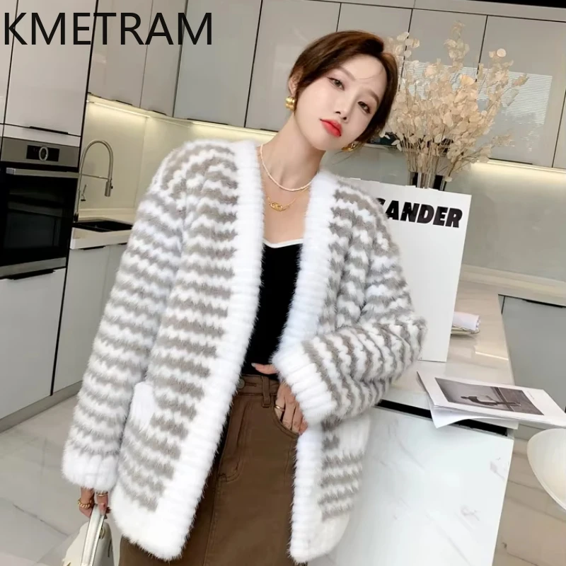 Winter Jacket Women Real Mink Fur Coat Luxury Womans Clothing Short Fur Jackets for Woman 2024 New in Coats Fourrures Femmes