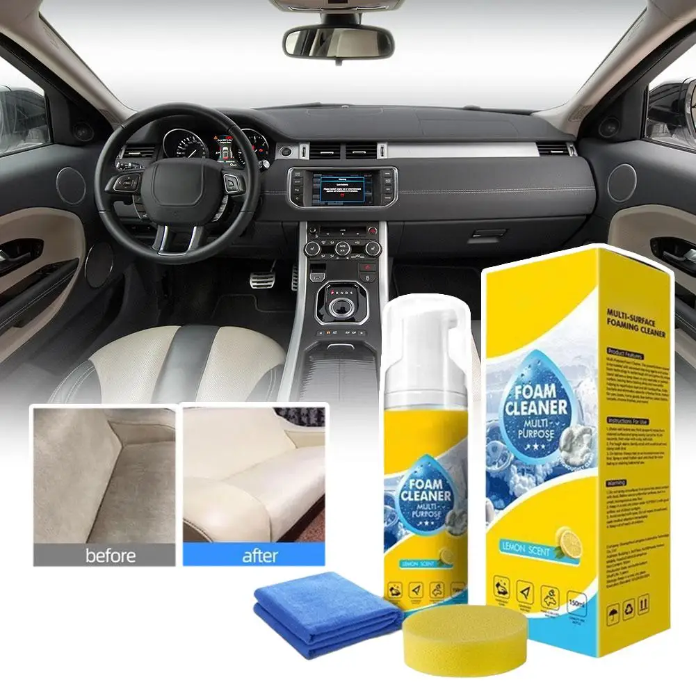 Multi-Enzyme Foam Cleaner For Car Interior Leather, Plastic & Fabric Steering Wheel Seat Decontamination Maintenance Spray view 6