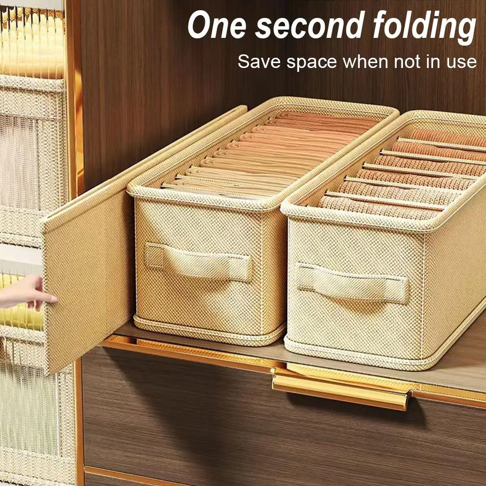 1PC- Closet Organizer For Socks Home Separated Underwear Storage Box 7/11 Grids Jeans Bra Organizer Foldable Drawer Organizer