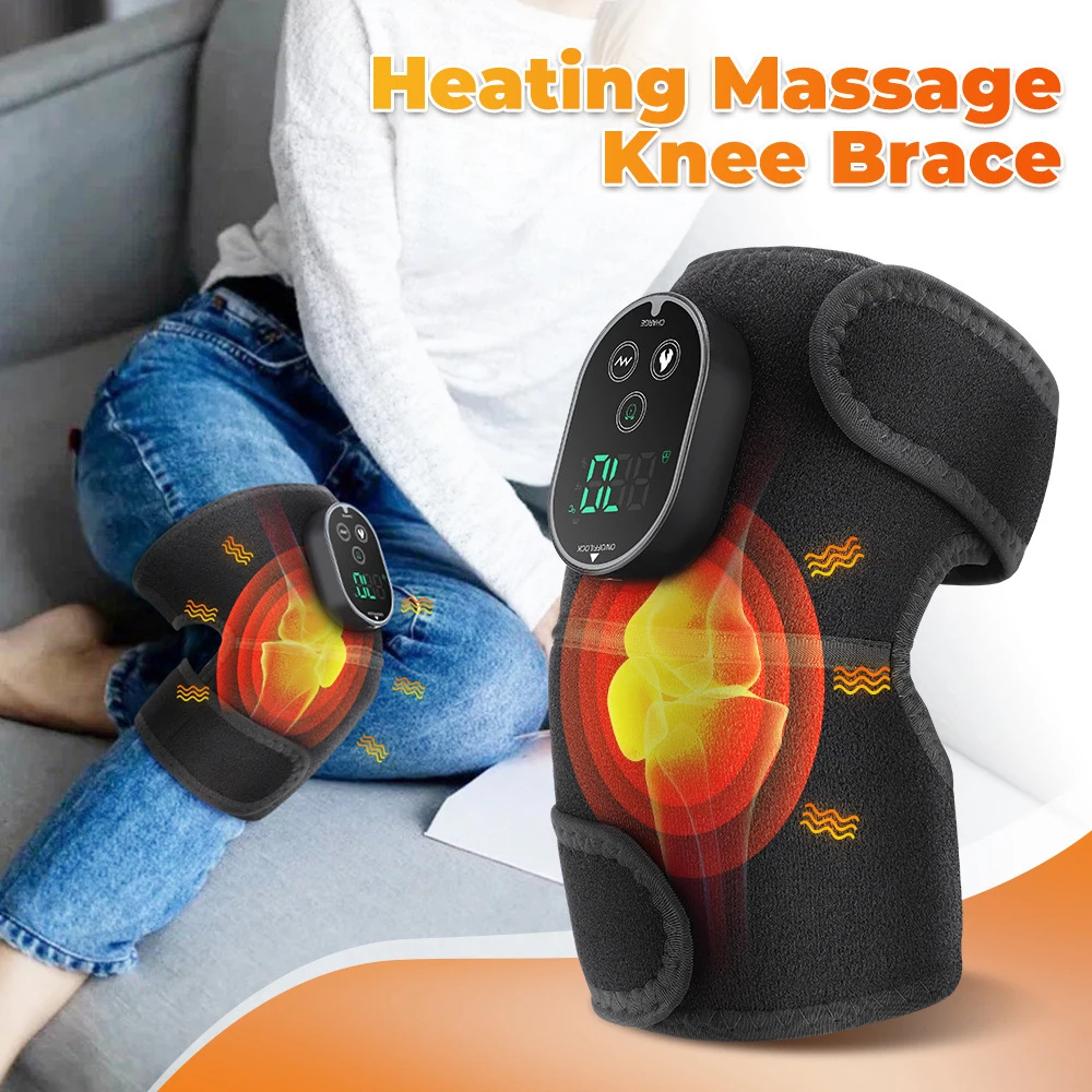 

Electric Heating Knee Massager Joint Leg Arthritis Elbow Knee Pad Vibration Hot Compress Knee Shoulder Massage Brace Health Care
