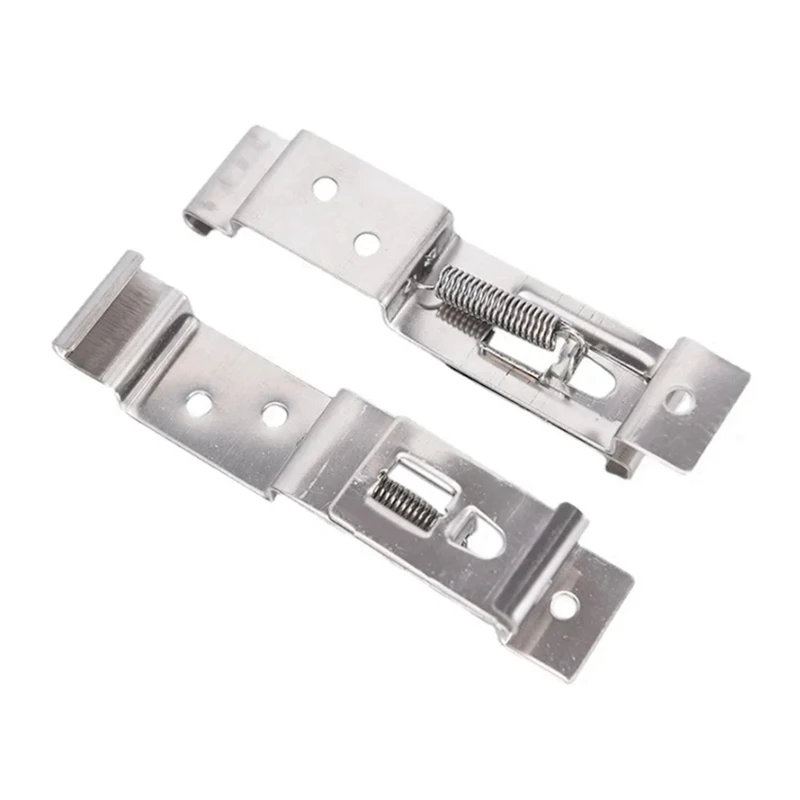 4-Piece Trailer License Plate Holder Clips - Stainless Steel, Spring Loaded, Perfect Trailers And Caravans