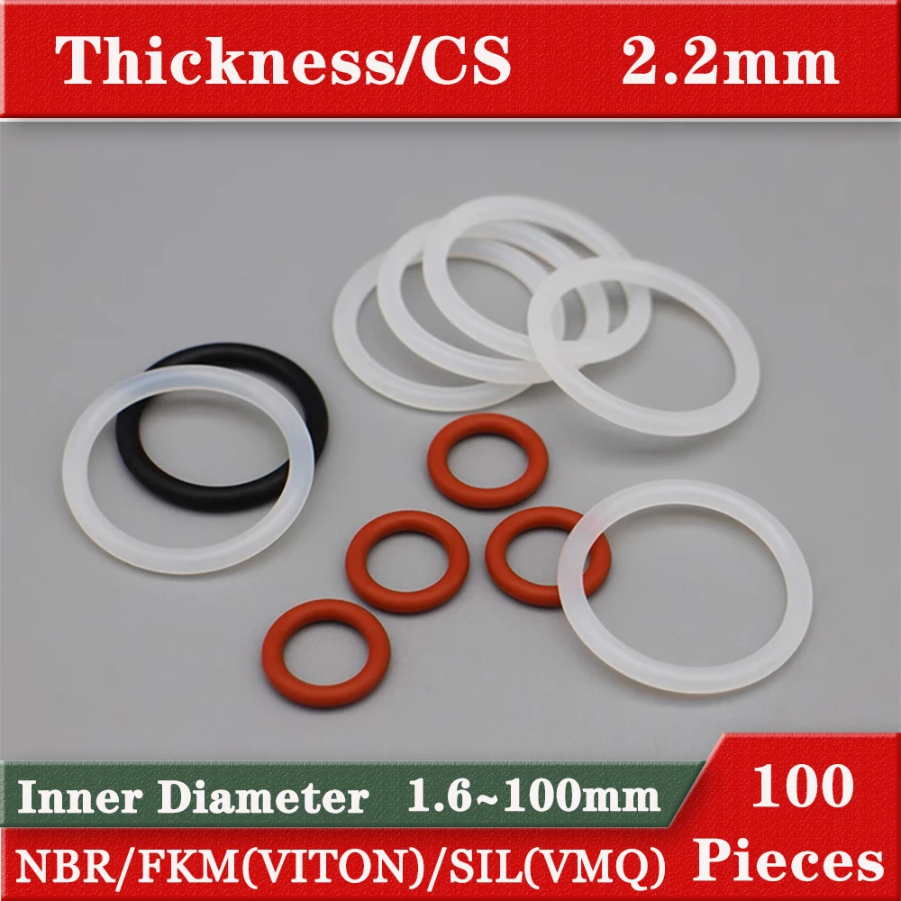 silicone o ring  NBR FKM rubber oil seal 2.2mm Thickness 1.6-100 mm Ring Gaskets Pressure washer rubber oring o-rings sealing